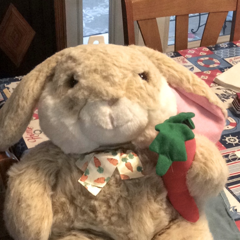 Vtg large NWOT JC Penney Easter Bunny with Carrot.